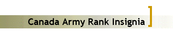 Canada Army Rank Insignia